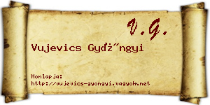 Vujevics Gyöngyi névjegykártya