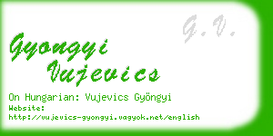 gyongyi vujevics business card
